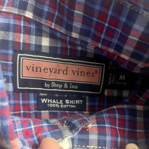Vineyard Vines kids Checkered Shirt - Blue, Purple, Pink - Picture 6 of 8
